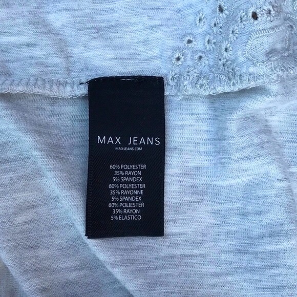 Max Jeans Short Sleeve Tunic T-shirt in Heathered Grey Size Large - Picture 11 of 12